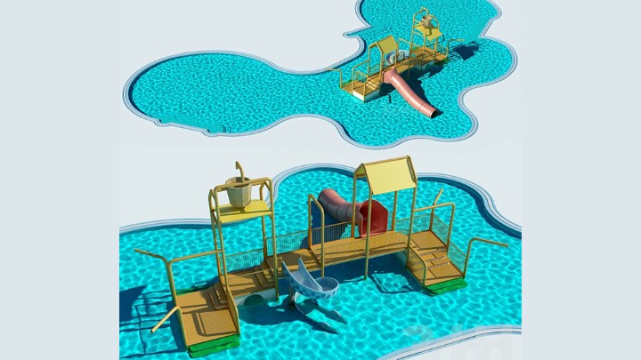 渲染模型_水上游乐园001