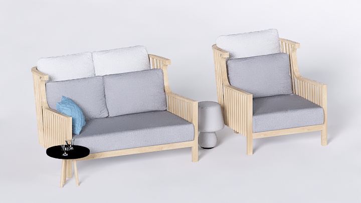 渲染模型_沙发7376