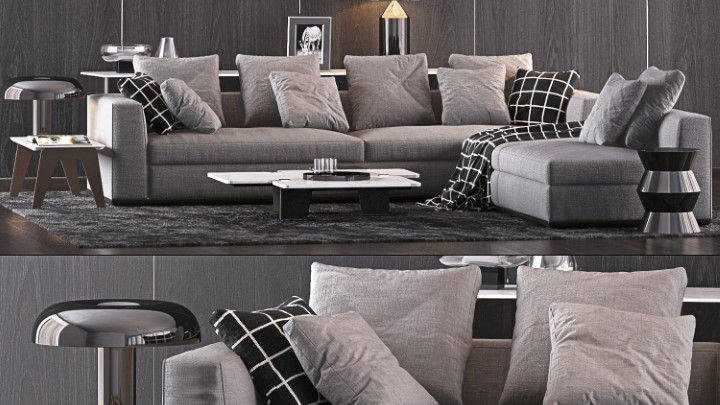 渲染模型_沙发7590