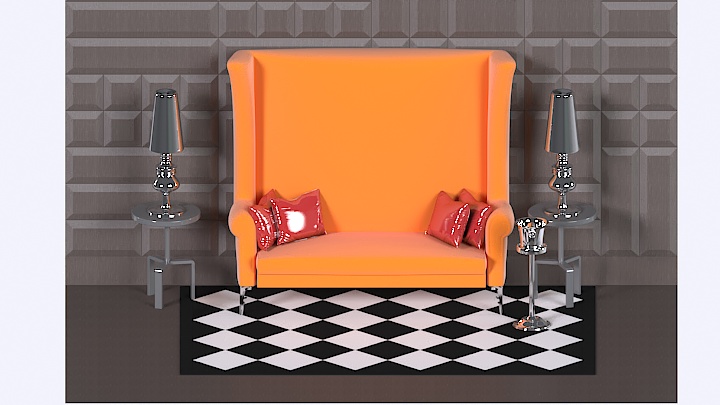 渲染模型_沙发7653