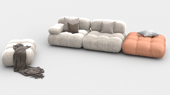 渲染模型_沙发7698