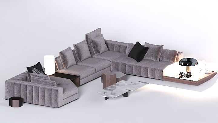 渲染模型_沙发7716