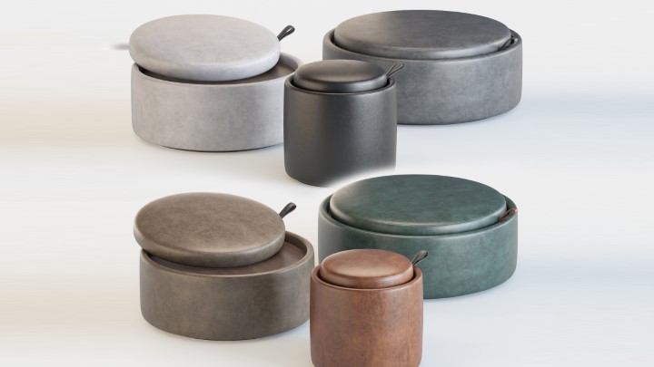 渲染模型_沙发凳053