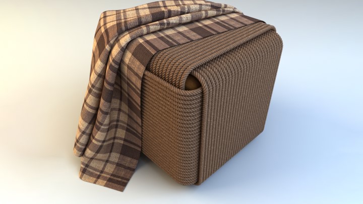 渲染模型_沙发凳070