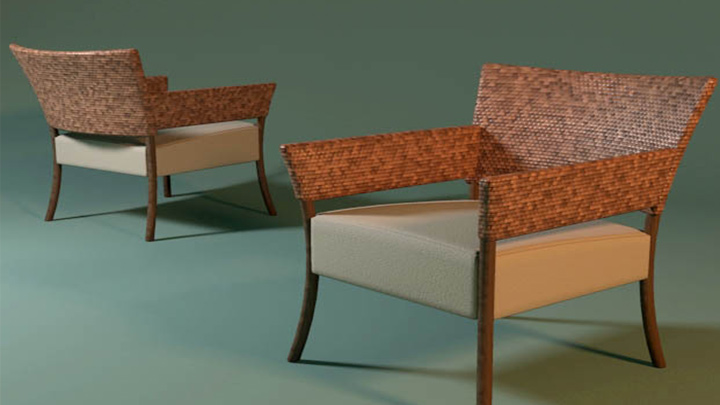 渲染模型_沙发椅349