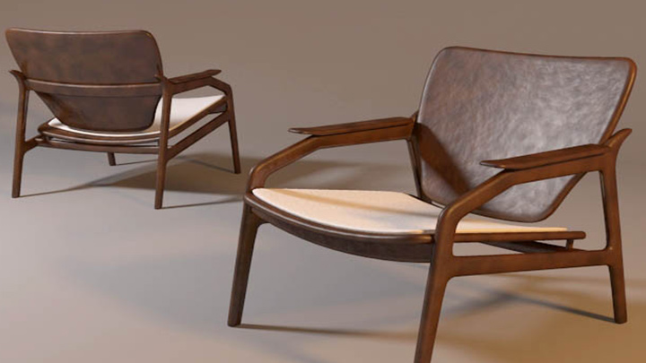 渲染模型_沙发椅350