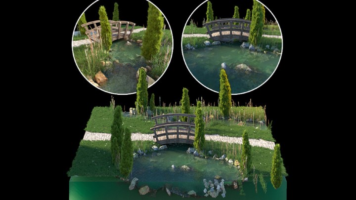 渲染模型_溪流和木桥001