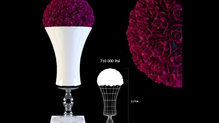 渲染模型_玫瑰花束001