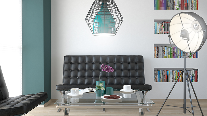 渲染模型_现代室内客厅006