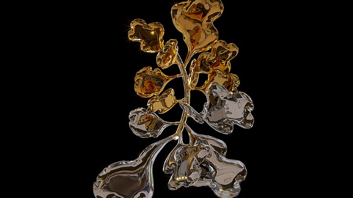 渲染模型_玻璃雕塑摆件001