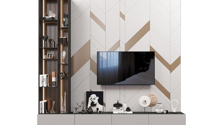 渲染模型_电视墙290