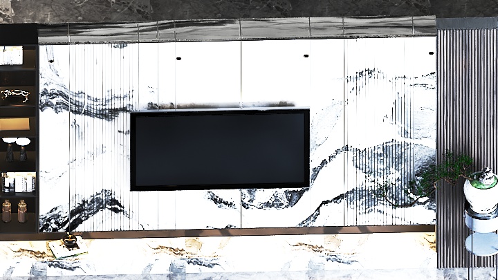 渲染模型_电视墙299