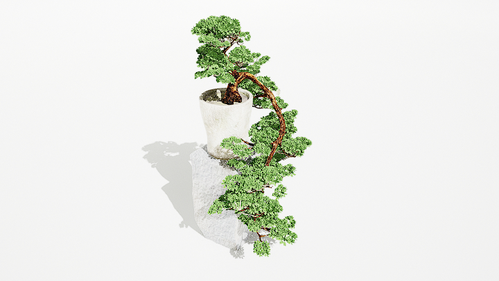 渲染模型_盆景163