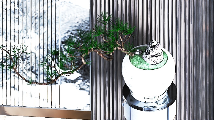 渲染模型_盆栽706