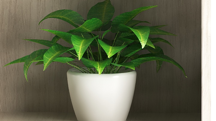 渲染模型_盆栽730