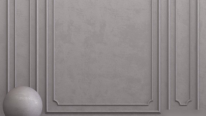 渲染模型_石膏墙面装饰009