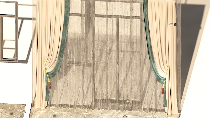渲染模型_窗帘759