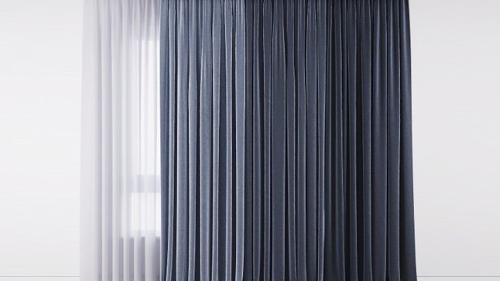 渲染模型_窗帘761