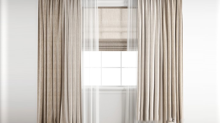 渲染模型_窗帘762