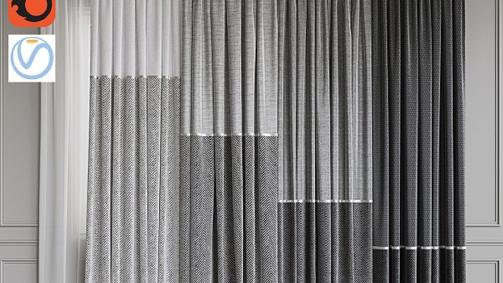 渲染模型_窗帘787