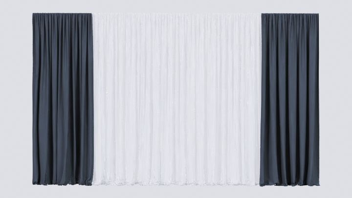 渲染模型_窗帘796