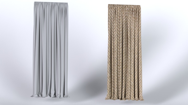 渲染模型_窗帘798