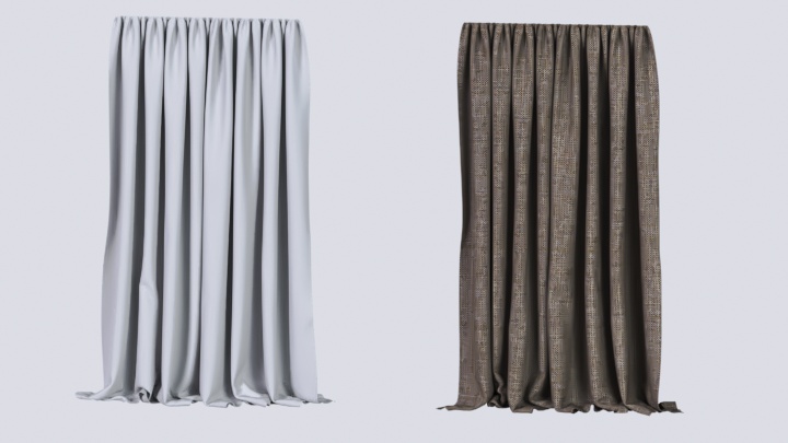 渲染模型_窗帘799