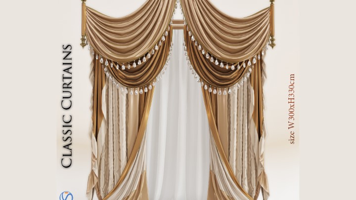 渲染模型_窗帘829