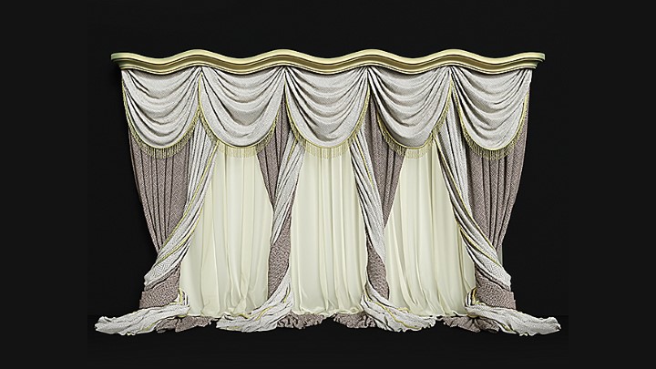 渲染模型_窗帘834