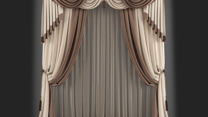 渲染模型_窗帘836