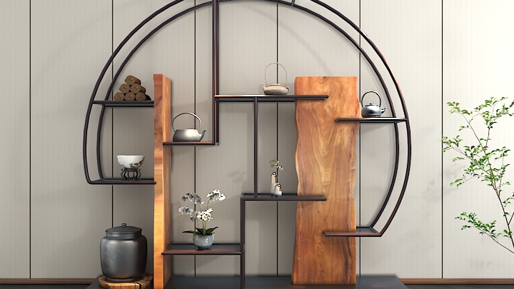 渲染模型_置物架181