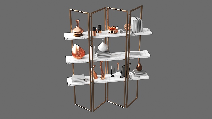 渲染模型_置物架184