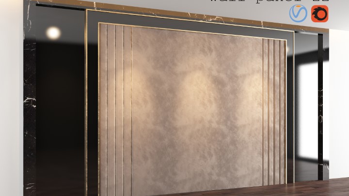 渲染模型_背景墙015