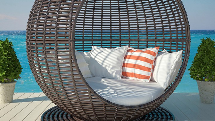 渲染模型_花园苹果床001