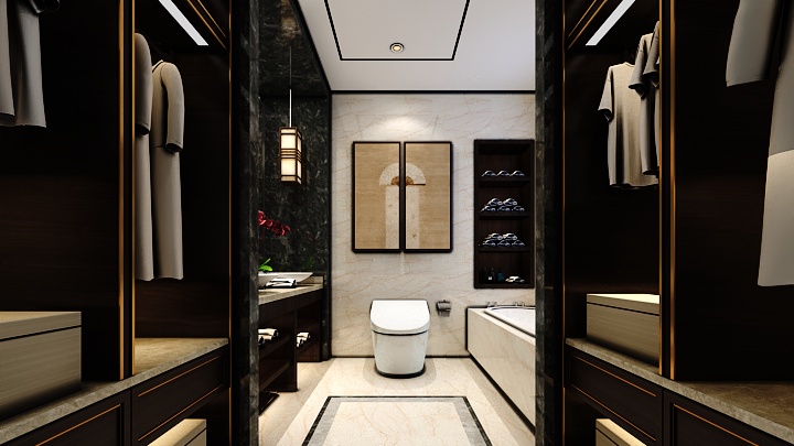 渲染模型_衣帽间007