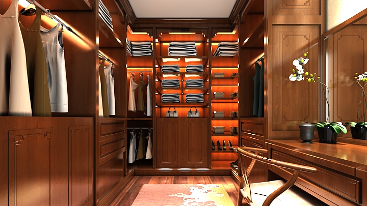 渲染模型_衣帽间008