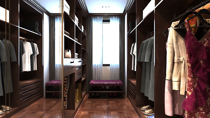 渲染模型_衣帽间025