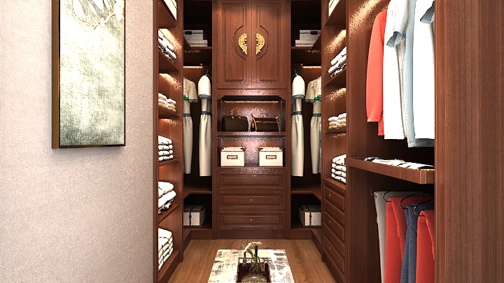 渲染模型_衣帽间027