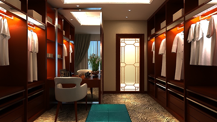 渲染模型_衣帽间030