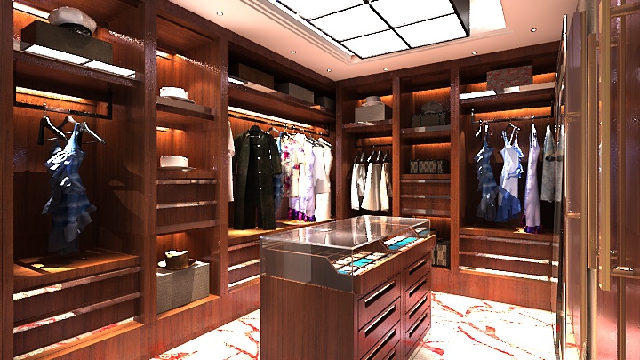 渲染模型_衣帽间035