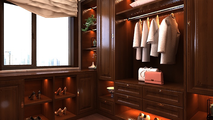 渲染模型_衣帽间061