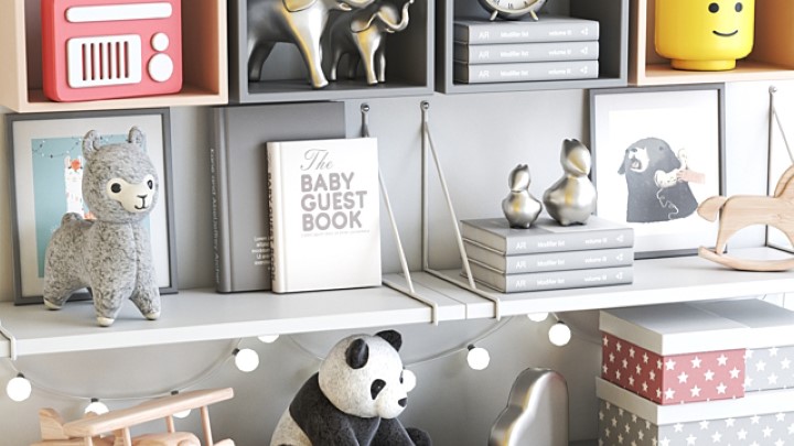 渲染模型_装饰品套装004