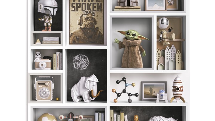 渲染模型_装饰品柜003