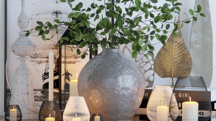 渲染模型_装饰套装058