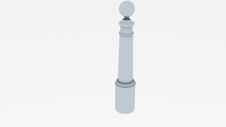 渲染模型_路障022