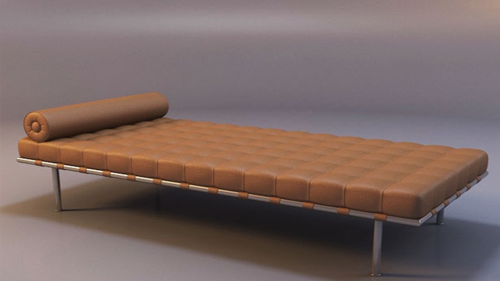 渲染模型_躺椅沙发001