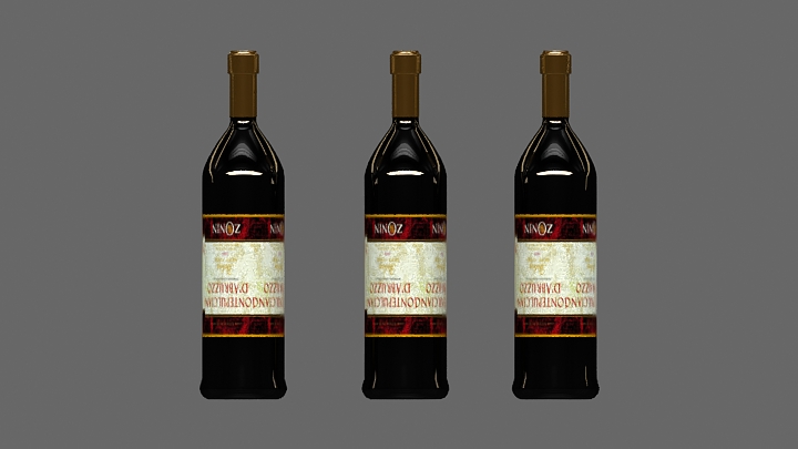渲染模型_酒瓶043