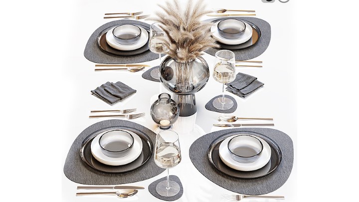 渲染模型_餐具套装026