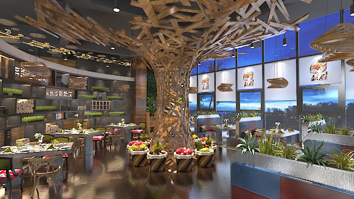 渲染模型_餐厅010