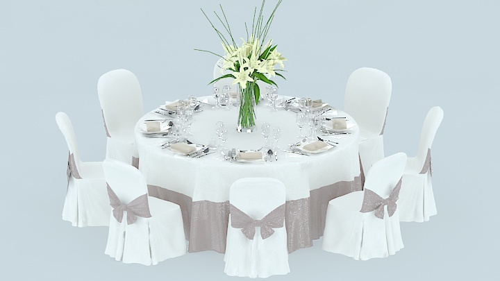 渲染模型_餐桌144